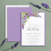 Invitation Elégante Fête des mariées florale Lilac