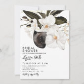 Invitation Elégante Fête des mariées florale moderne florale  (Devant)