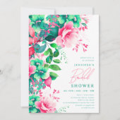 Invitation Élégante Fête des mariées florale printemps été (Devant)