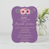Invitation Élégante Fête des mariées florale romantique (Debout devant)