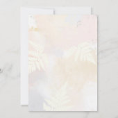 Invitation Élégante Fête des mariées florale rose pâle (Dos)