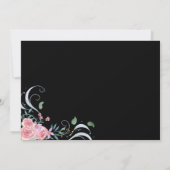 Invitation Élégante Fête des mariées florale rose pâle (Dos)
