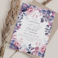 Élégante Fête des mariées florale rose pourpre ros