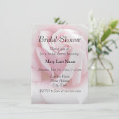 Invitation Élégante Fête des mariées florale rose rose (Debout devant)