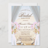 Invitation Elégante Fête des mariées Florale Tropical Beach (Devant)