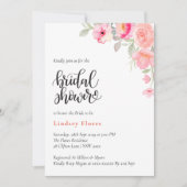 Invitation Elégante Fête des mariées Florale Verdure Aquarell (Devant)