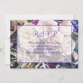 Invitation Élégante Fête des mariées florale violette (Dos)