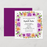 Élégante Fête des mariées florale violette