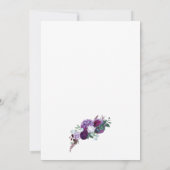 Invitation Élégante Fête des mariées florale violette (Dos)