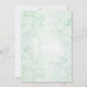 Invitation Élégante Fête des mariées géométrique de verdure (Dos)