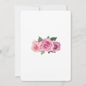 Invitation Elégante Fête des mariées géométrique rose rose (Dos)