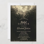 Invitation Elégante Fête des mariées Gold Confetti (Devant)