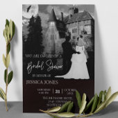 Invitation Elégante Fête des mariées Halloween Mansion Octobr