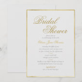 Invitation Elégante Fête des mariées ivoire de cadre classiqu (Devant / Derrière)