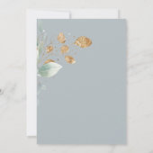 Invitation Elégante Fête des mariées Mariage de feuillage ble (Dos)