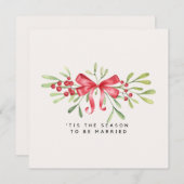 Invitation Élégante Fête des mariées Mariage de Noël (Devant / Derrière)