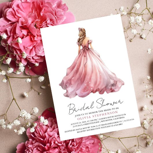 Invitation Élégante Fête des mariées Mariage moderne