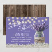 Invitation Élégante Fête des mariées Mason Jar Fleurs de Lava (Devant / Derrière)