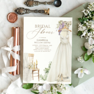 Invitation Elégante Fête des mariées méditerranéenne verdoyan