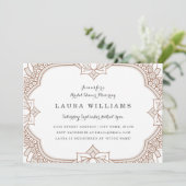 Invitation Élégante Fête des mariées Mehndi (Debout devant)