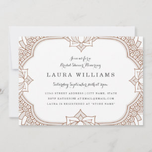 Invitation Élégante Fête des mariées Mehndi