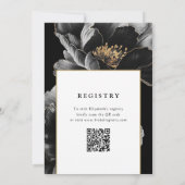 Invitation Élégante Fête des mariées moderne Floral QR Code (Dos)