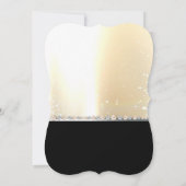 Invitation Elégante Fête des mariées Noire Chic Gold (Dos)