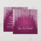 Invitation Elégante Fête des mariées nuit éblouissante Berry  (Devant / Derrière)