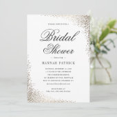 Invitation Élégante Fête des mariées Or (Debout devant)