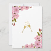 Invitation Élégante Fête des mariées or Fleurs Roses Douces (Dos)