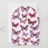Invitation Elégante Fête des mariées papillons Arche PERSONNA (Dos)