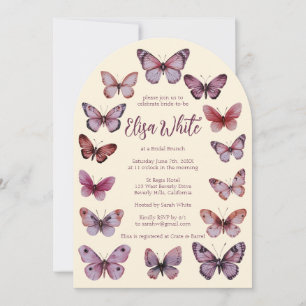 Invitation Elégante Fête des mariées papillons Arche PERSONNA