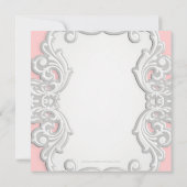 Invitation Elégante Fête des mariées Paris Rose (Dos)