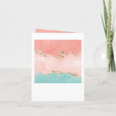 Invitation Elégante Fête des mariées Pastel Aquarelle Or (Dos)