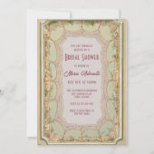 Invitation Elégante Fête des mariées Pastel Rococo (Devant)