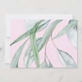 Invitation Élégante Fête des mariées Pink Peonies (Dos)