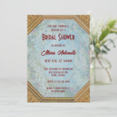 Invitation Elégante Fête des mariées Rococo Garden Party (Debout devant)