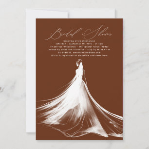 Invitation Élégante Fête des mariées romantique chic en terre