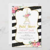 Invitation Elégante Fête des mariées romantique florale de Bl (Devant)