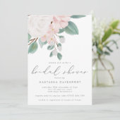 Invitation Élégante Fête des mariées rose (Debout devant)