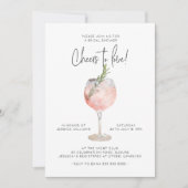 Invitation Élégante Fête des mariées rose à aimer (Devant)