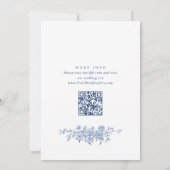 Invitation Elégante Fête des mariées Rose Bleue (Dos)