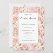 Invitation Élégante Fête des mariées Rose Blush (Devant)