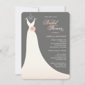 Invitation Elégante Fête des mariées rose de mariage élégant (Devant)