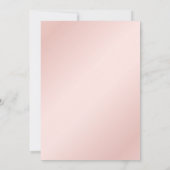 Invitation Élégante Fête des mariées rose et or (Dos)
