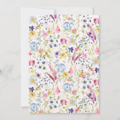 Invitation Élégante Fête des mariées rose florale (Dos)