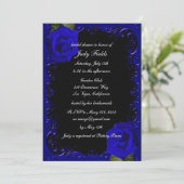 Invitation Élégante Fête des mariées Rose Goth Blue (Debout devant)