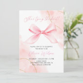 Invitation Élégante Fête des mariées "She’s Tying the Knot" (Debout devant)