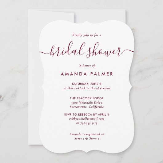 Invitation Elégante Fête des mariées simple et moderne de Bou (Devant)