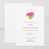 Invitation Elégante Fête des mariées Tea Party (Devant / Derrière)